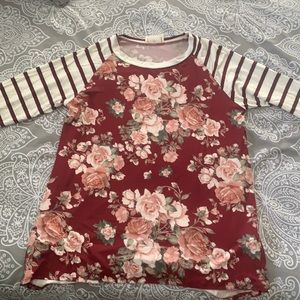 Long sleeve floral shirt